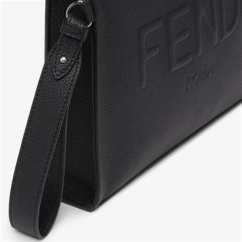 fendi medium flat pouch|Fendi black canvas pouch.